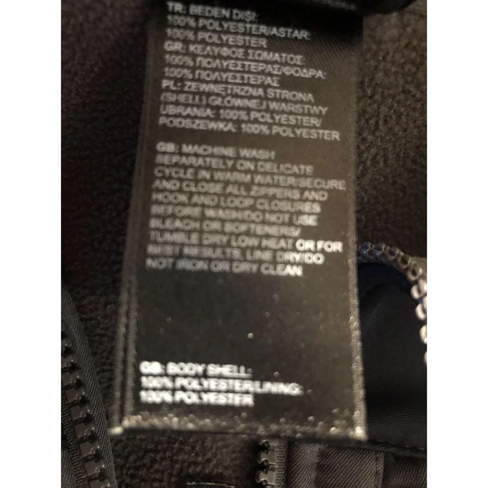 The North Face Jacket Boys XL 18-20 Gray Softshell Fleece Full Zip Apex Bionic